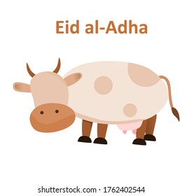 illustration vector graphic of beef cattle that are already fat, Perfect for use by graphic designers in design and for the celebration of Eid al-Adha Islamic Day