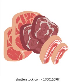 illustration vector graphic of beef steak 
