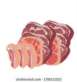 illustration vector graphic of beef steak 