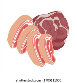 illustration vector graphic of beef steak 