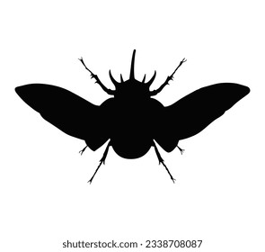 Illustration vector graphic of beetle silhouette