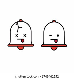 Illustration vector graphic of bell emoticon