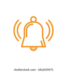 Illustration Vector graphic of bell icon. Fit for sound, sign, alarm, call, alert, simple, design, doorbell, signal, object, notification, reminder, tone etc.