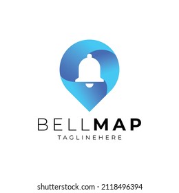 illustration vector graphic of bell map logo template