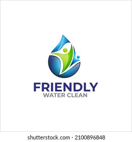 Illustration vector graphic of the best clean water company logo design template