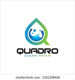 Illustration vector graphic of the best clean water company logo design template