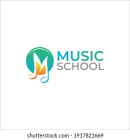Illustration vector graphic of the best Music school logo design template