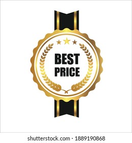 Illustration vector graphic of best price label sticker design template