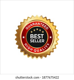 Illustration vector graphic of best seller label sticker design template