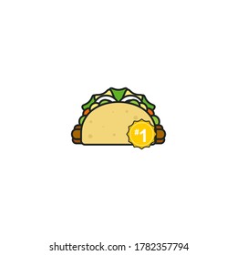 Illustration Vector Graphic of Best Tacos. Perfect to use for Food Business