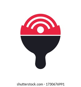 Illustration Vector Graphic Of Bet Signals or Ping-Pong Racket, Logo for Sports and Technology