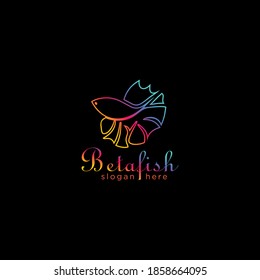 Illustration vector graphic of Beta fish logo. Design inspiration. Fit to your Business, community , etc