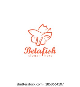 Illustration vector graphic of Beta fish logo. Design inspiration. Fit to your Business, community , etc