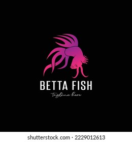 Illustration vector graphic of Beta fish logo.