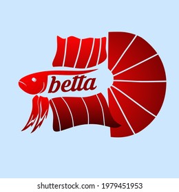 Illustration vector graphic of betta fish logo suitable for logo community betta fish lover, branding, store fish. 