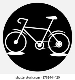 Gráfico vectorial de ilustración del logotipo de la bicicleta. con fondo negro. adecuado para la tienda de bicicletas o la tienda de reparación de bicicletas o para la zona de ciclismo gratuita