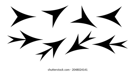 Illustration vector graphic of big arrow set of black icons. Arrow icon. Vector collection of arrows. Arrow. cursor. Modern simple arrow.