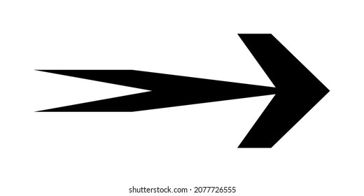 Ilustración vectorial gráfico de gran flecha de iconos negros. Icono de flecha. Colección vectorial de flechas. Flecha. para abrir el Navegador. Flecha moderna y simple.