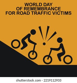Vektorgrafik von Biker-Kollisionspiktogramm, perfekt für den internationalen Tag, Erinnerung für Straßenverkehrsopfer, Feiern, Grußkarte, etc.