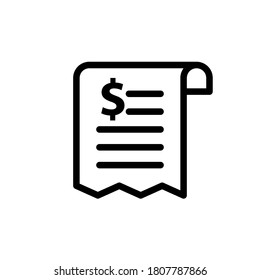 Illustration Vector graphic of bill  icon