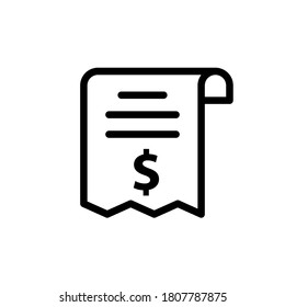 Ilustración Icono de gráfico vectorial de la factura