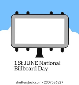 Illustration vector graphic of Billboard day 1st june