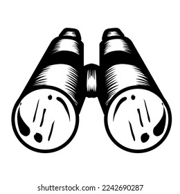 Illustration vector graphic of Binocular icon, isolated on transparent background. Perfect for icon, logo, tattoo, banner, stickers, greeting cards
