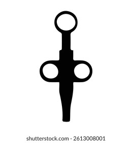 Illustration vector graphic of biopsy needle glyph icon