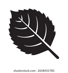 Illustration vector graphic of Birch leaf glyph icon