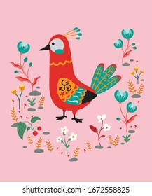 ilustración vectorial gráfico de la ave 2