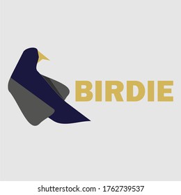illustration vector graphic of bird with blue color