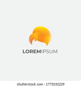 Illustration vector graphic of bird head logo. good for animal, community, etc.