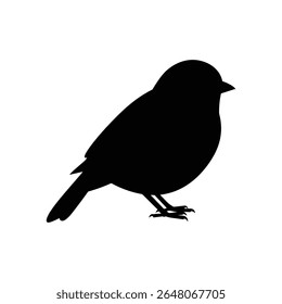 Illustration vector graphic of bird icon. Black and white color. Simple flat image
