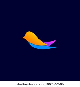 Illustration vector graphic of Bird logo. Colorful Artistic. Design inspiration. Fit to your Business, Company, etc