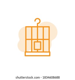Ilustración Gráfico vectorial del icono de la jaula de aves