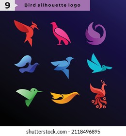 illustration vector graphic of birds colorful logo template