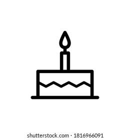 Illustration Vector graphic of birthday cake icon 