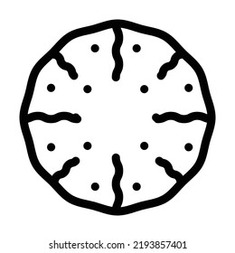 Gráfico vectorial de ilustración de galleta con estilo de contorno sobre fondo blanco. Adecuado para el restaurante, 
aplicaciones de comida, proyectos de sitios web y más.