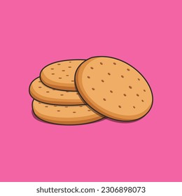 illustration vector graphic of biscuits fit for, menu design, advertising, child graphics, wallpaper etc