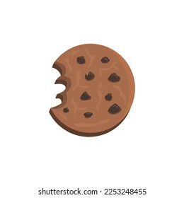 illustration vector graphic of bitten cookies