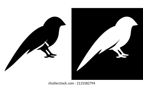 Illustration vector graphic of black bird icon