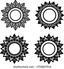 Illustration Vektorgrafik von schwarzen Bundle mandala. Perfec für Bildschirmhintergründe. Hintergrund. Titelmarken. Visitenkartenhintergrund.