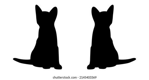 Gráfico vectorial de ilustración de icono de gato negro