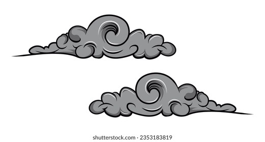 Illustration Vector Graphic of Black cloud icon. Cloud icon. Cloud image. cartoon cloud