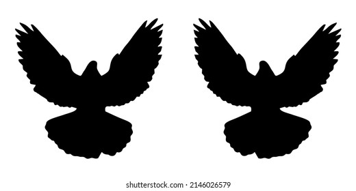 Illustration Vector Graphic of Black dove icon.