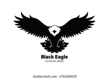 Luxury Eagle Hawk Flying Spread Wings Stock Vector (Royalty Free ...
