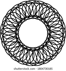 illustration vector graphic of black flower mandala concept design