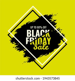 illustration vector graphic of black friday abstract sale banner