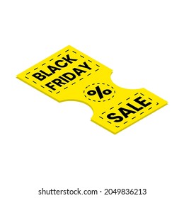 Illustration vector graphic of black friday coupon.
