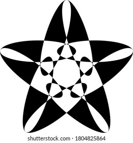 gráfico vectorial de ilustración del diseño de concepto mandala negra